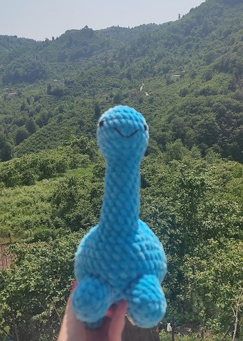 Diğer Turkuaz Mavi Renkli Peluş Dinozor Oyuncak