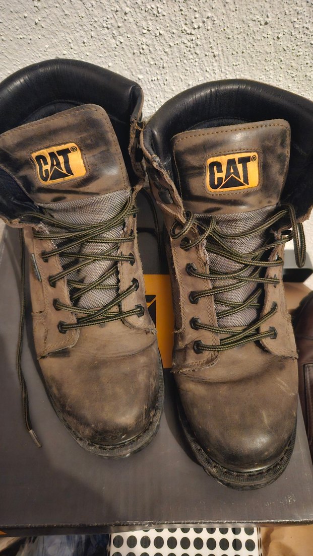 CAT erkek Deri Topuklu haki Bot - Görsel 2