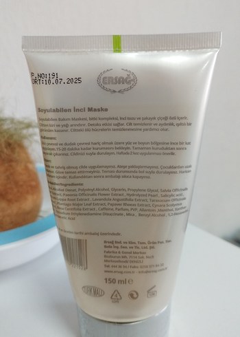Ersag İnci Maske 150 ml - Görsel 2