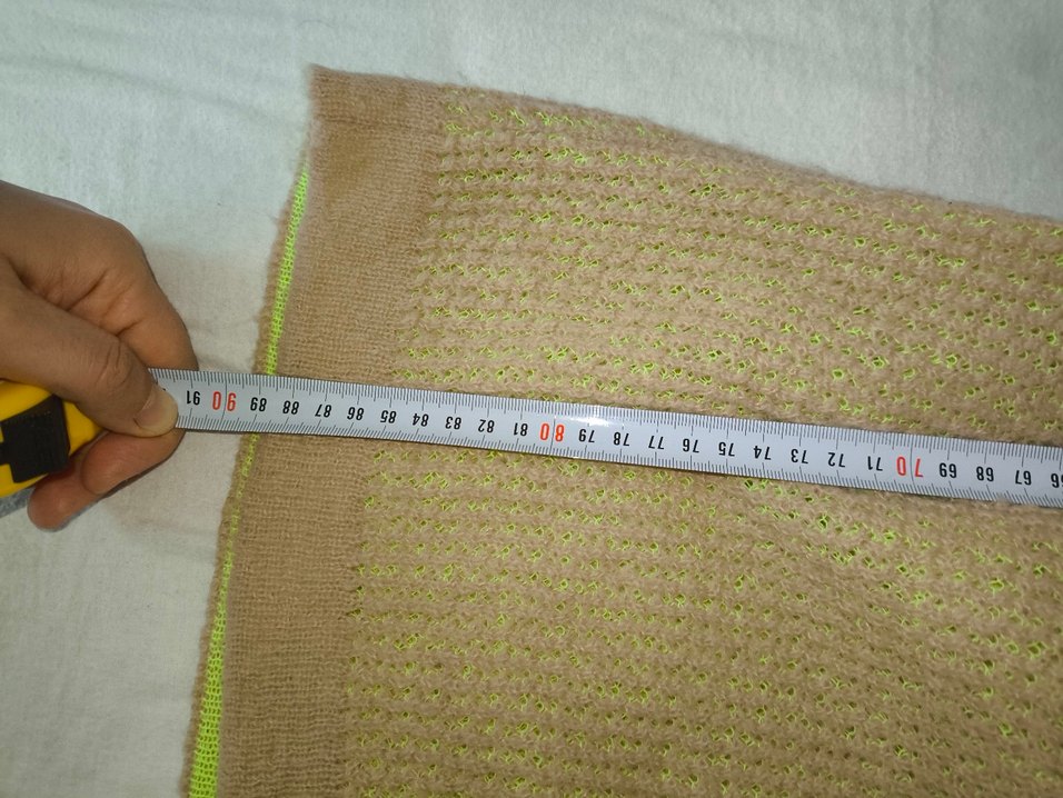 Sarı Kadın Örgü Triko Uzun Kollu Kazak - Görsel 3