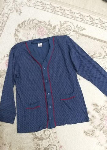 Düğmeli V Yakalı Erkek Pijama Üstü m baden - Görsel 4