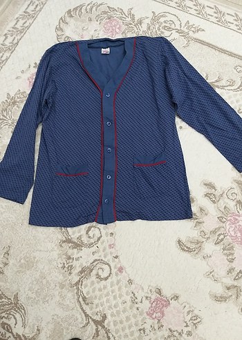 Düğmeli V Yakalı Erkek Pijama Üstü m baden - Görsel 2