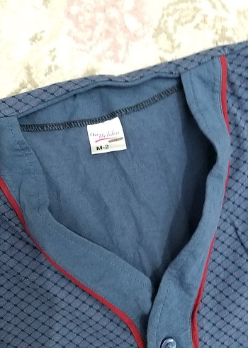 Düğmeli V Yakalı Erkek Pijama Üstü m baden - Görsel 3