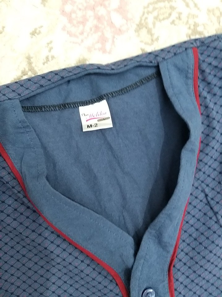 Düğmeli V Yakalı Erkek Pijama Üstü m baden - Görsel 3