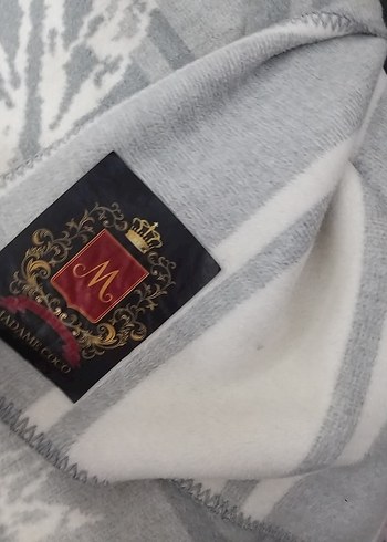 Gri Baskılı Yatak Örtüsü madam coco çift taraflı - Görsel 9