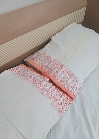 İşlemeli Beyaz nevresim takımı kaliteli tok kumaş en 180 boy 2 m - Görsel 9