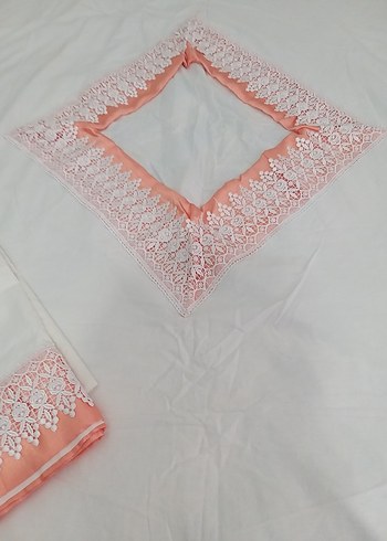 İşlemeli Beyaz nevresim takımı kaliteli tok kumaş en 180 boy 2 m - Görsel 3