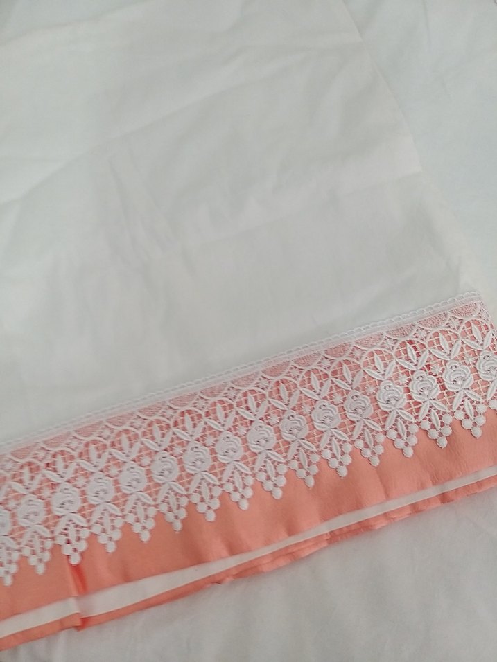 İşlemeli Beyaz nevresim takımı kaliteli tok kumaş en 180 boy 2 m - Görsel 4