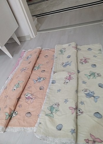 Çocuklar için renkli desenli yumuşak battaniye 2 adet pamuklu - Görsel 3