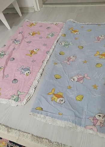 Çocuklar için renkli desenli yumuşak battaniye 2 adet pamuklu - Görsel 4