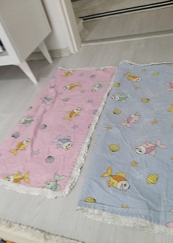 Çocuklar için renkli desenli yumuşak battaniye 2 adet pamuklu - Görsel 5