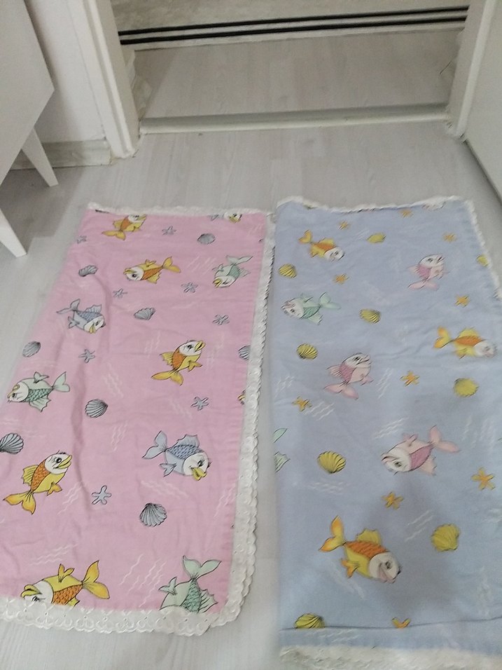 Çocuklar için renkli desenli yumuşak battaniye 2 adet pamuklu - Görsel 2