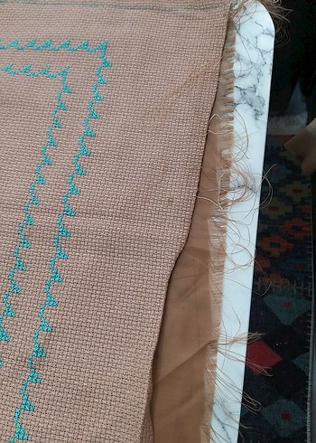 Renkli Çiçek Desenli El İşlemesi 2 adet kırlent kılıfı nostalji - Görsel 7