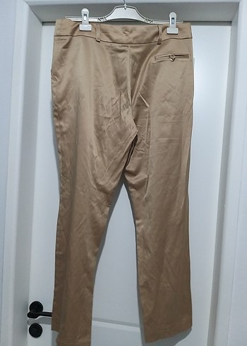 Bej Kadın saten Kumaş Pantolon 46 beden - Görsel 4