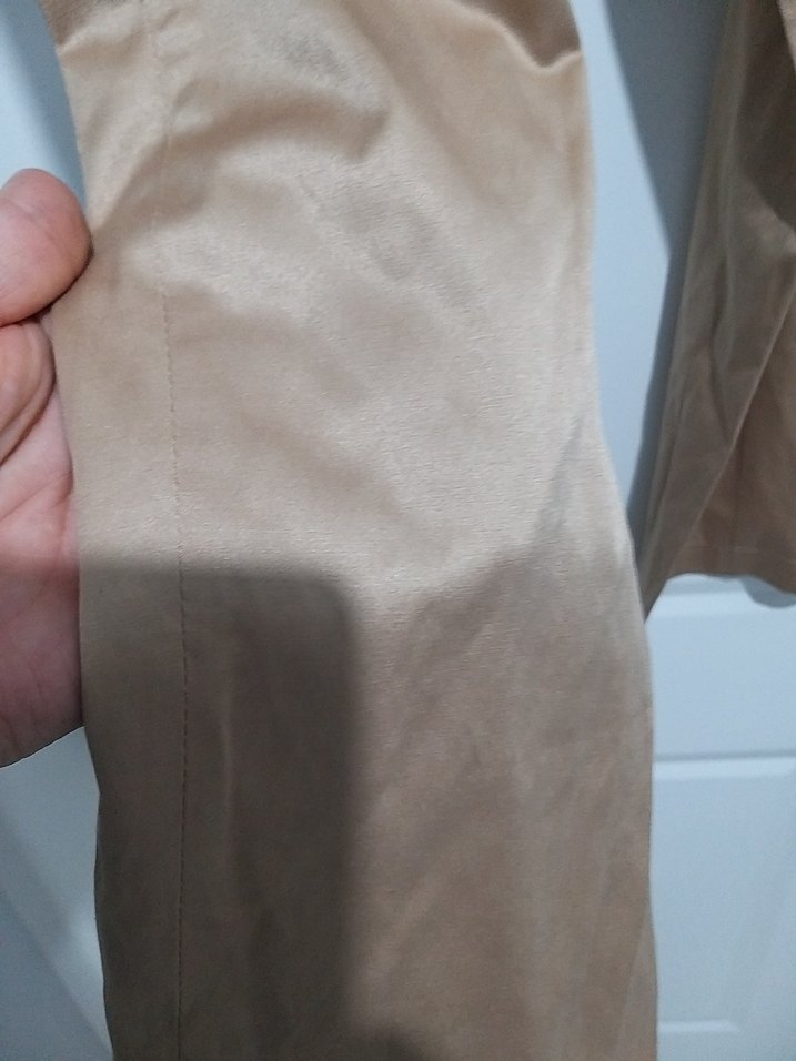 Bej Kadın saten Kumaş Pantolon 46 beden - Görsel 5