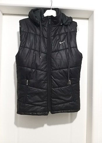 Erkek Siyah Kapüşonlu Fermuarlı Yelek l beden unisex - Görsel 2