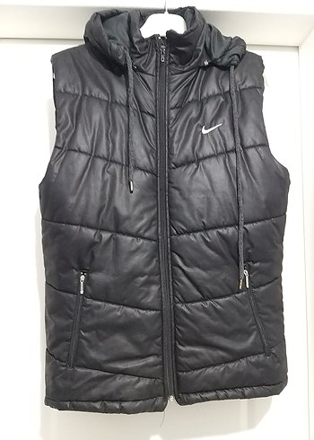 Erkek Siyah Kapüşonlu Fermuarlı Yelek l beden unisex - Görsel 3