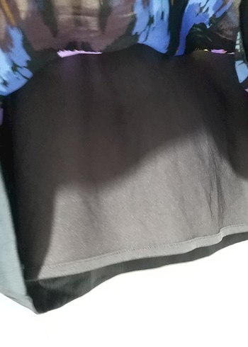 Kadın Çok Renkli Pilili Midi Etek 42 beden saten içi astarlı - Görsel 4