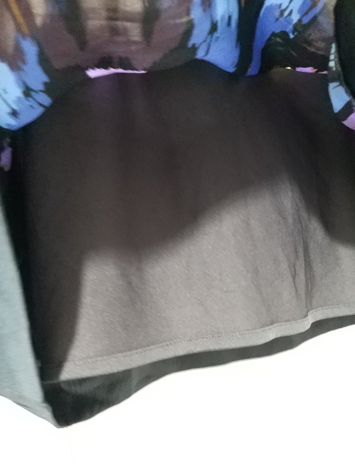 Kadın Çok Renkli Pilili Midi Etek 42 beden saten içi astarlı - Görsel 4