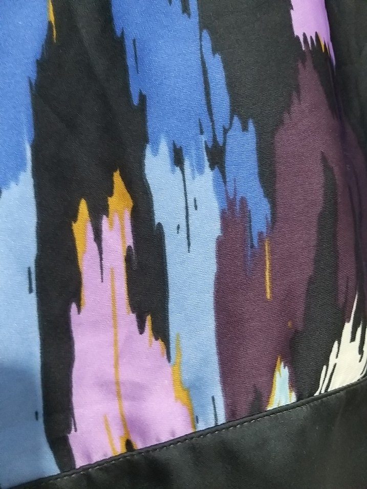 Kadın Çok Renkli Pilili Midi Etek 42 beden saten içi astarlı - Görsel 3