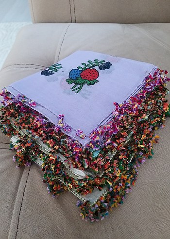 4 adet el boyama vintage iğne oyalı yazmalar tin tin oyalı - Görsel 2