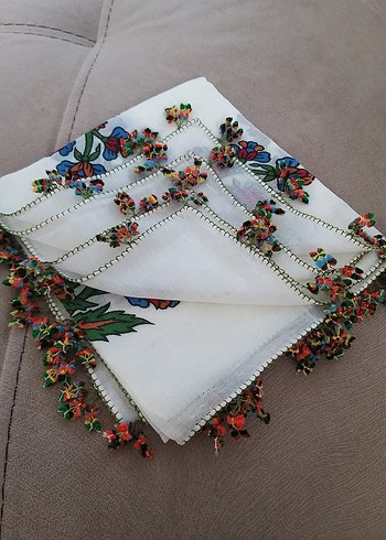 4 adet el boyama vintage iğne oyalı yazmalar tin tin oyalı - Görsel 13