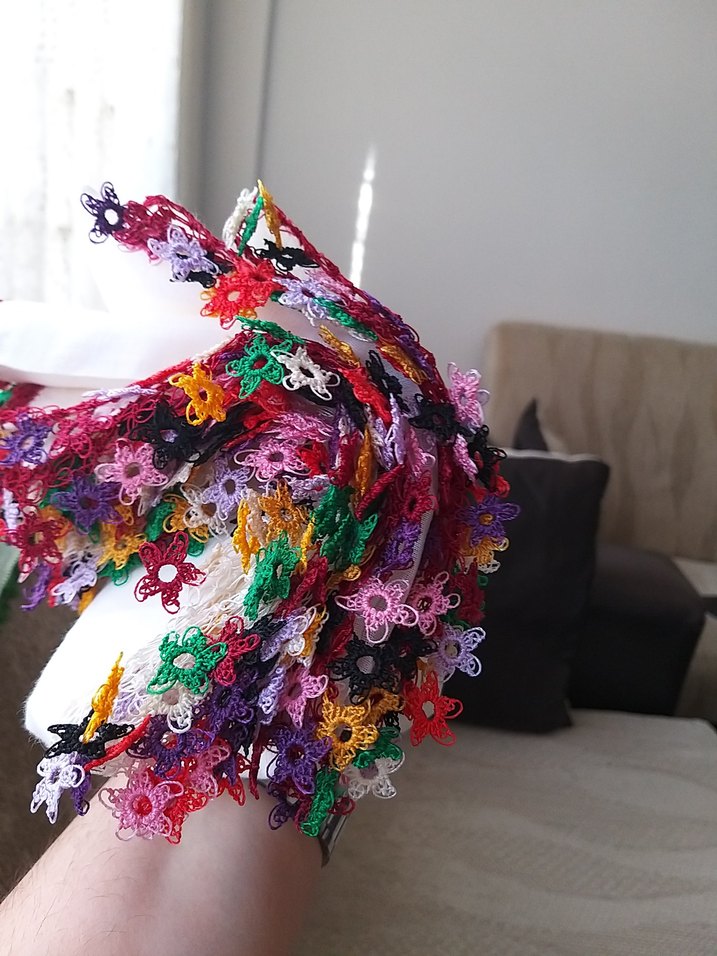 sık sık yapılmış iğne oyalı yazma alt örümcekleri - Görsel 3