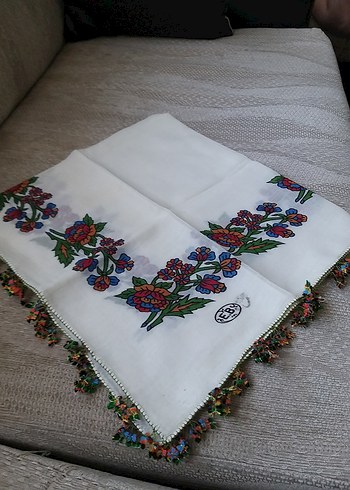 el boyama vintağe tin tin oyalı yaxma iğne oyası küçük yazmalard - Görsel 7