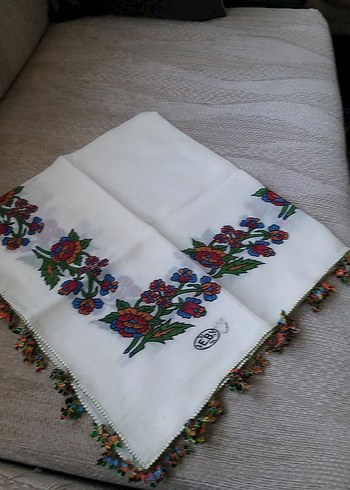 el boyama vintağe tin tin oyalı yaxma iğne oyası küçük yazmalard - Görsel 8