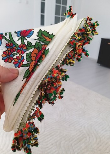 el boyama vintağe tin tin oyalı yaxma iğne oyası küçük yazmalard - Görsel 2