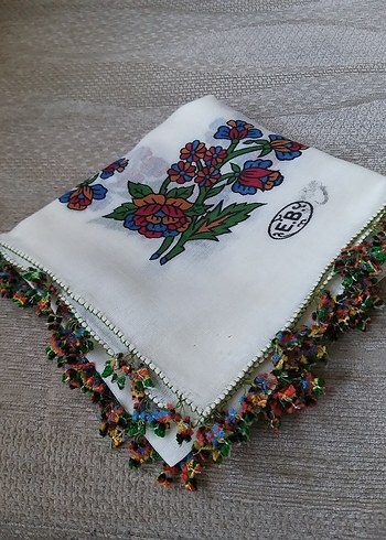 el boyama vintağe tin tin oyalı yaxma iğne oyası küçük yazmalard - Görsel 9