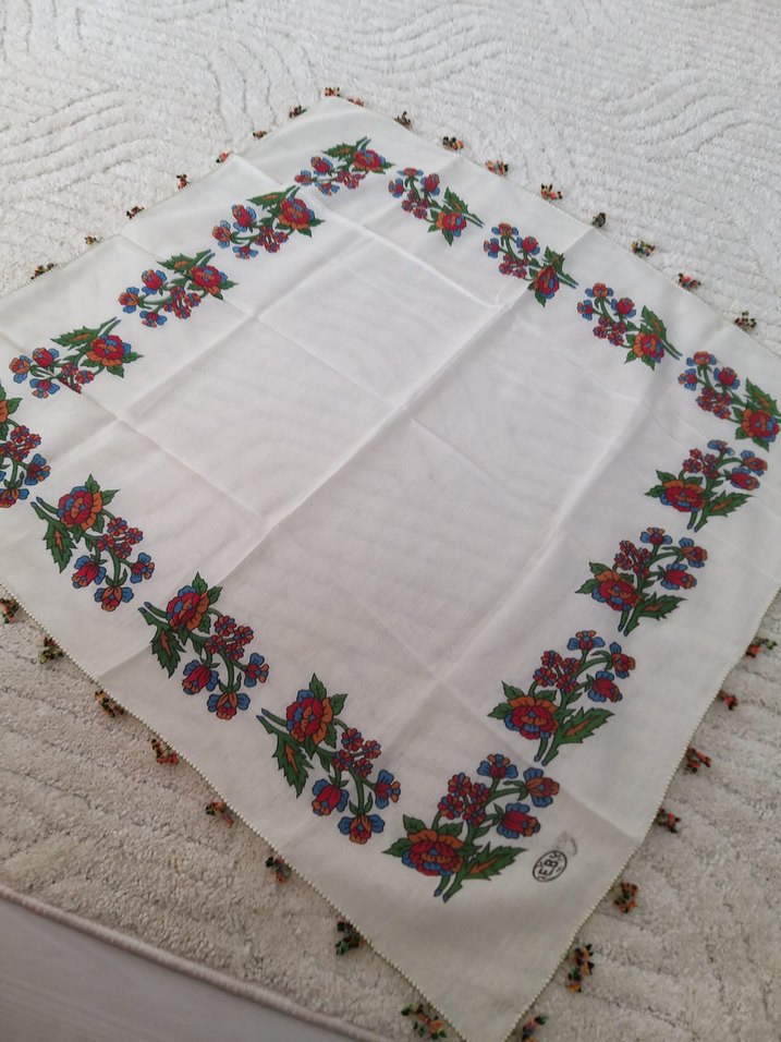 el boyama vintağe tin tin oyalı yaxma iğne oyası küçük yazmalard - Görsel 5