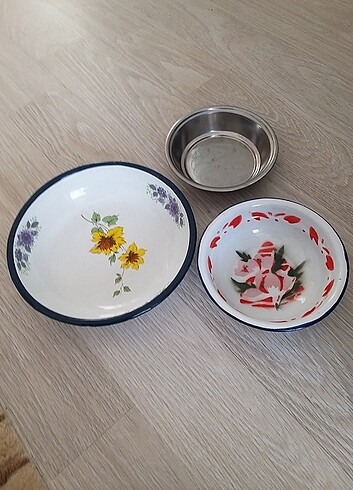 2 adet çinko 1 adet çelik tabak nostalji