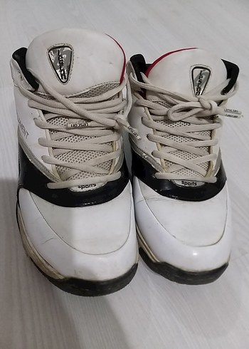 Beyaz Bağcıklı Basketbol Ayakkabısı - Görsel 4