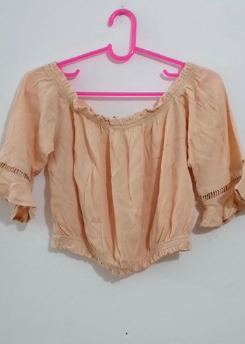 Keten Bohem crop Bluz