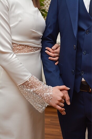 34 Beden Beyaz Söz Nişan Nikah Elbisesi