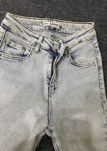 Gri Batik Desenli Kadın Kot Pantolon - Görsel 2