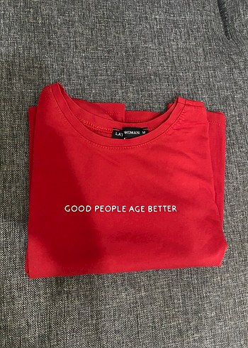 Kırmızı Kadın Basic Tişört - Görsel 2