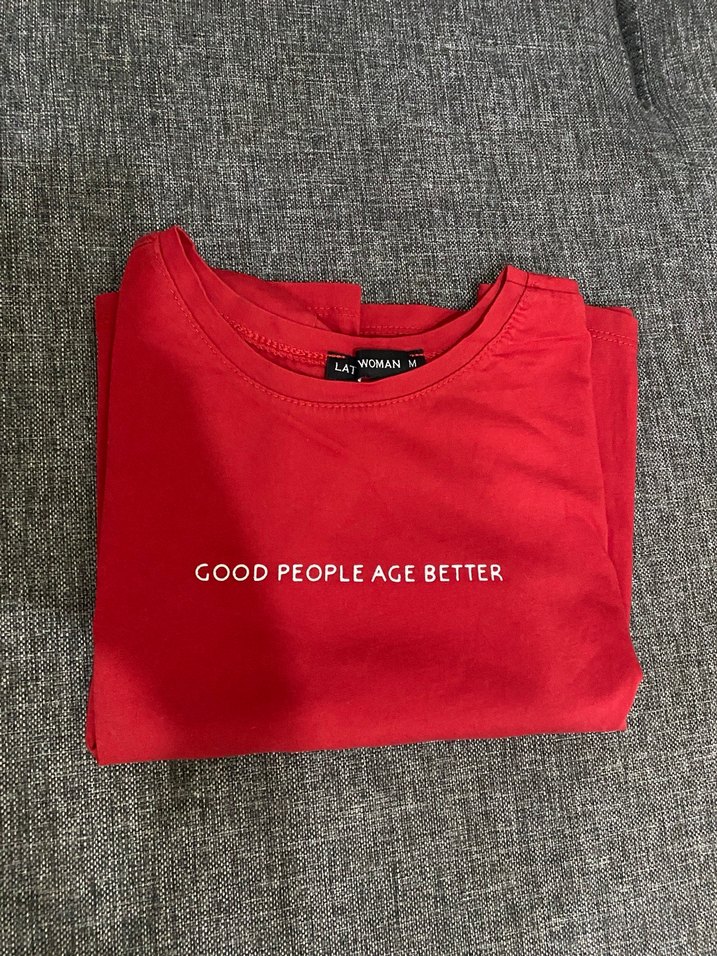 Kırmızı Kadın Basic Tişört - Görsel 2
