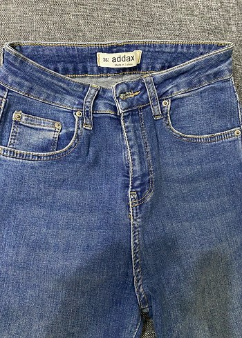 Gri Tonlu Mavi Kadın Denim Pantolon - Görsel 2