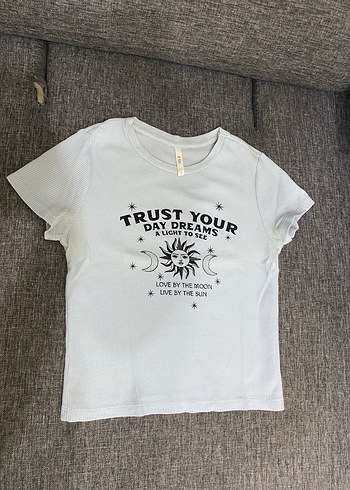 Baskılı Beyaz Kadın Tişört - Görsel 2