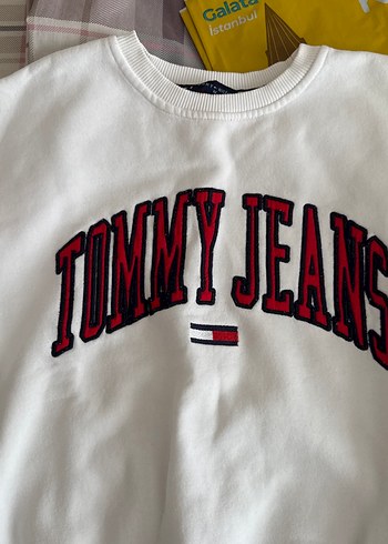 Tommy Hilfiger Tommy Jeans Beyaz Uzun Kollu Sweatshirt