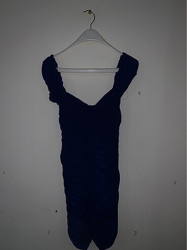 Zara lacivert gece elbisesi