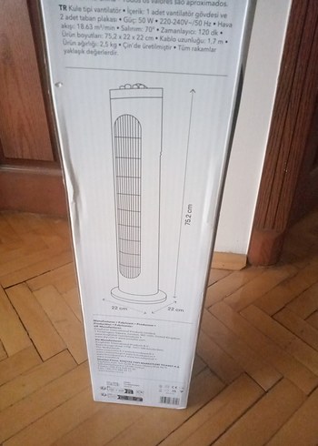 Beyaz Dikey Salınımlı Vantilatör - Görsel 7