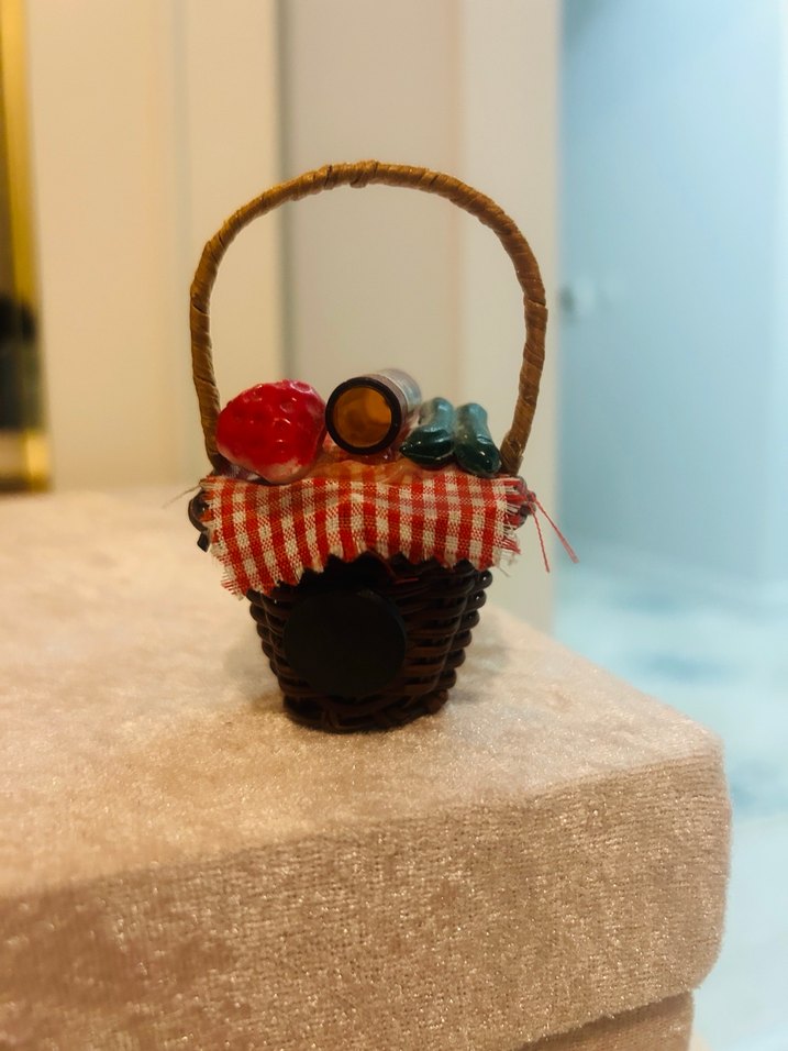 Renkli Mini Hasır Sepet Magnet - Görsel 3