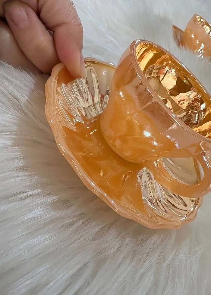 6 lı Nostaljik Antika Fincan Takımı - Görsel 2