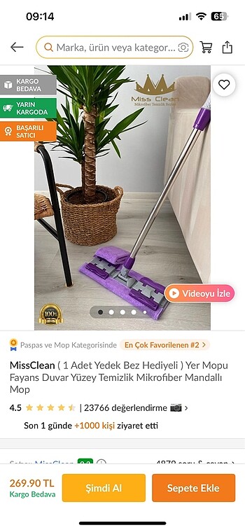Diğer Mandallı mop