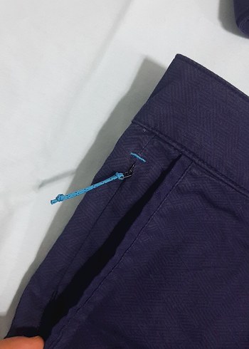 40 Beden Lacivert Kemerli Mini Şort