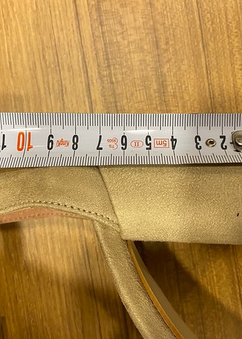 Bej Süet Topuklu Kadın Ayakkabı (No:38) - Görsel 20