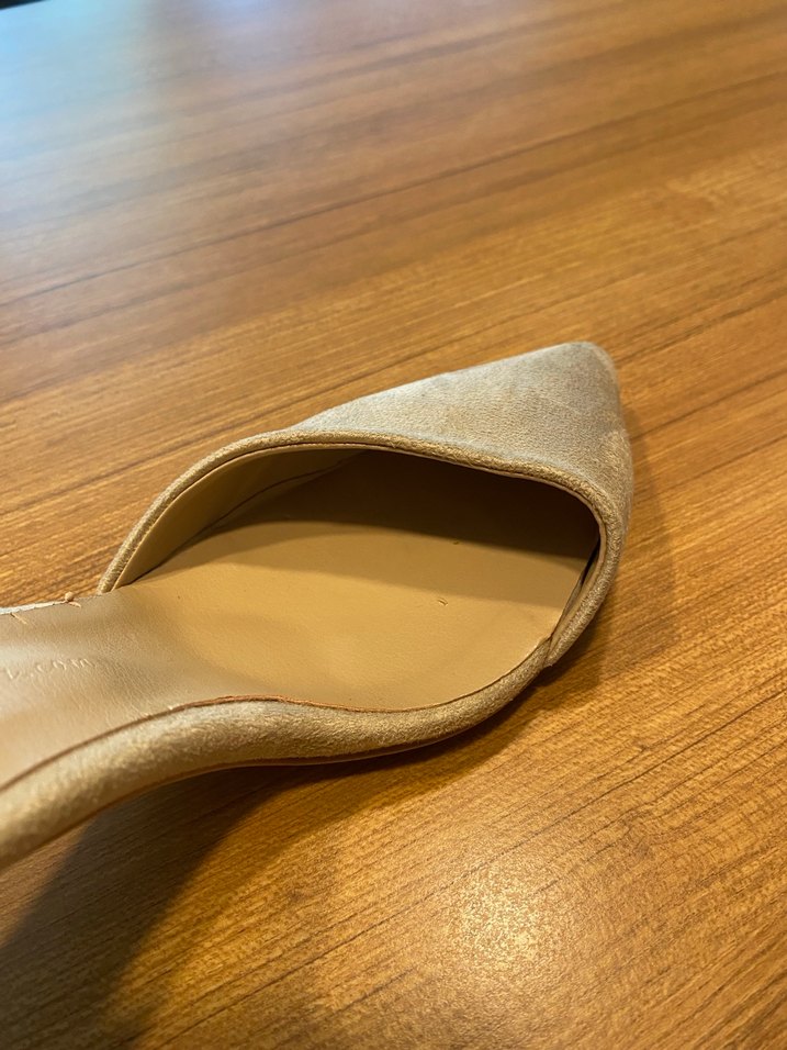 Bej Süet Topuklu Kadın Ayakkabı (No:38) - Görsel 5